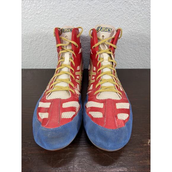 Asics Men’s JB Elite J3A1Y Red White Blue Gold USA Pride Wrestling Shoes Size 12 main image 10